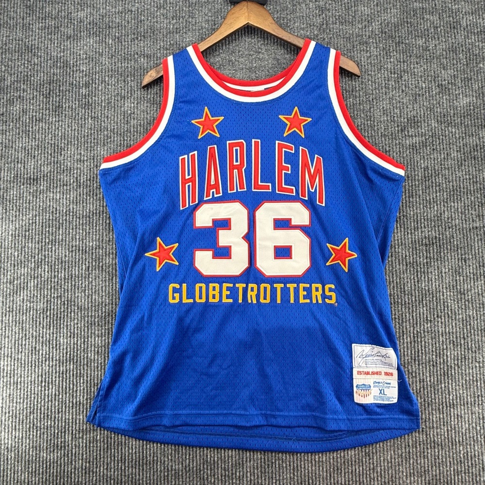 Rings & Crowns Basketball Jersey Mens XL Blue Excellent Meadowlark Lemon #36